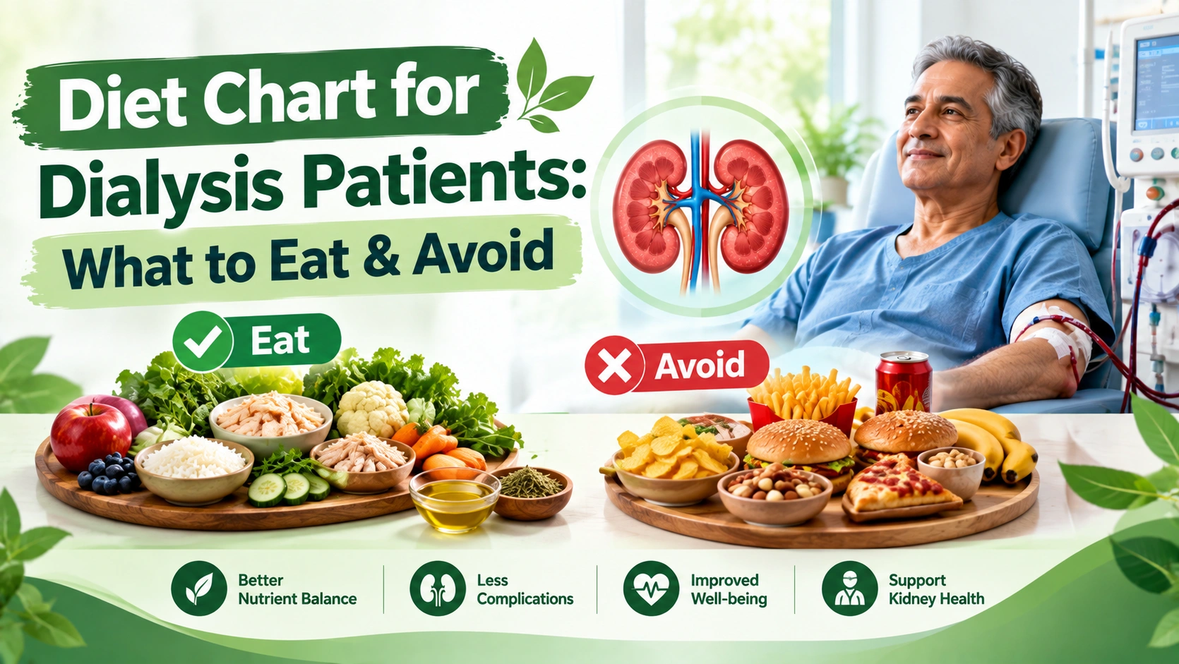 Diet Chart for Dialysis Patients: What to Eat & Avoid Diet Chart for Dialysis Patients: What to Eat & Avoid